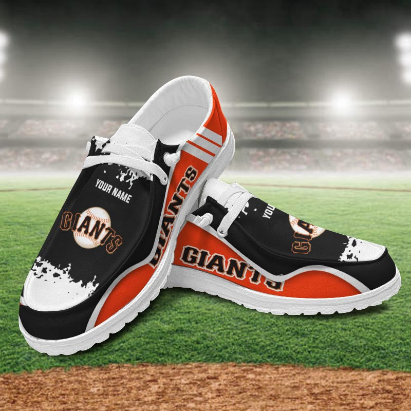 JWFancy San Francisco Giants Hey Dude Shoes Wally Men's Lace Up Loafers Comfortable For Men And Women