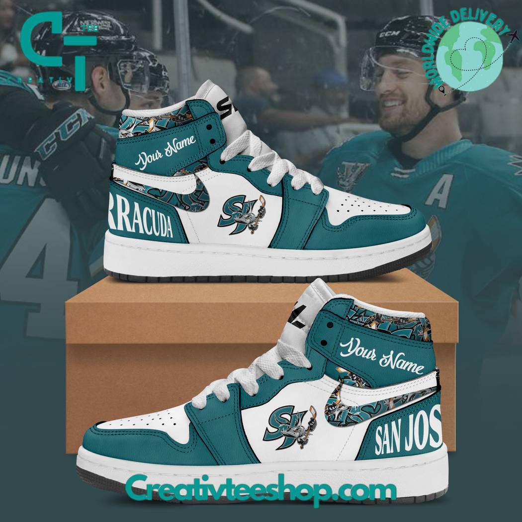 JWFancy San Jose Barracuda AJ1 High Sneakers Shoes For Men And Women