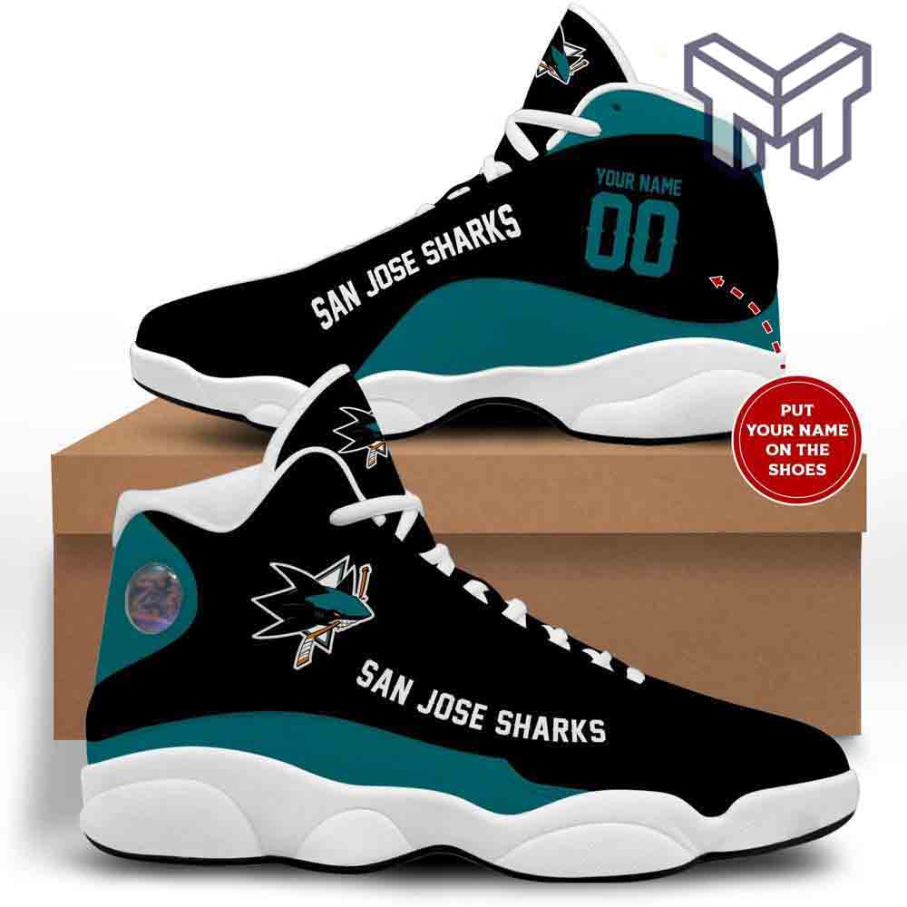 JWFancy San Jose Sharks AJ13 Sneakers Shoes For Men And Women