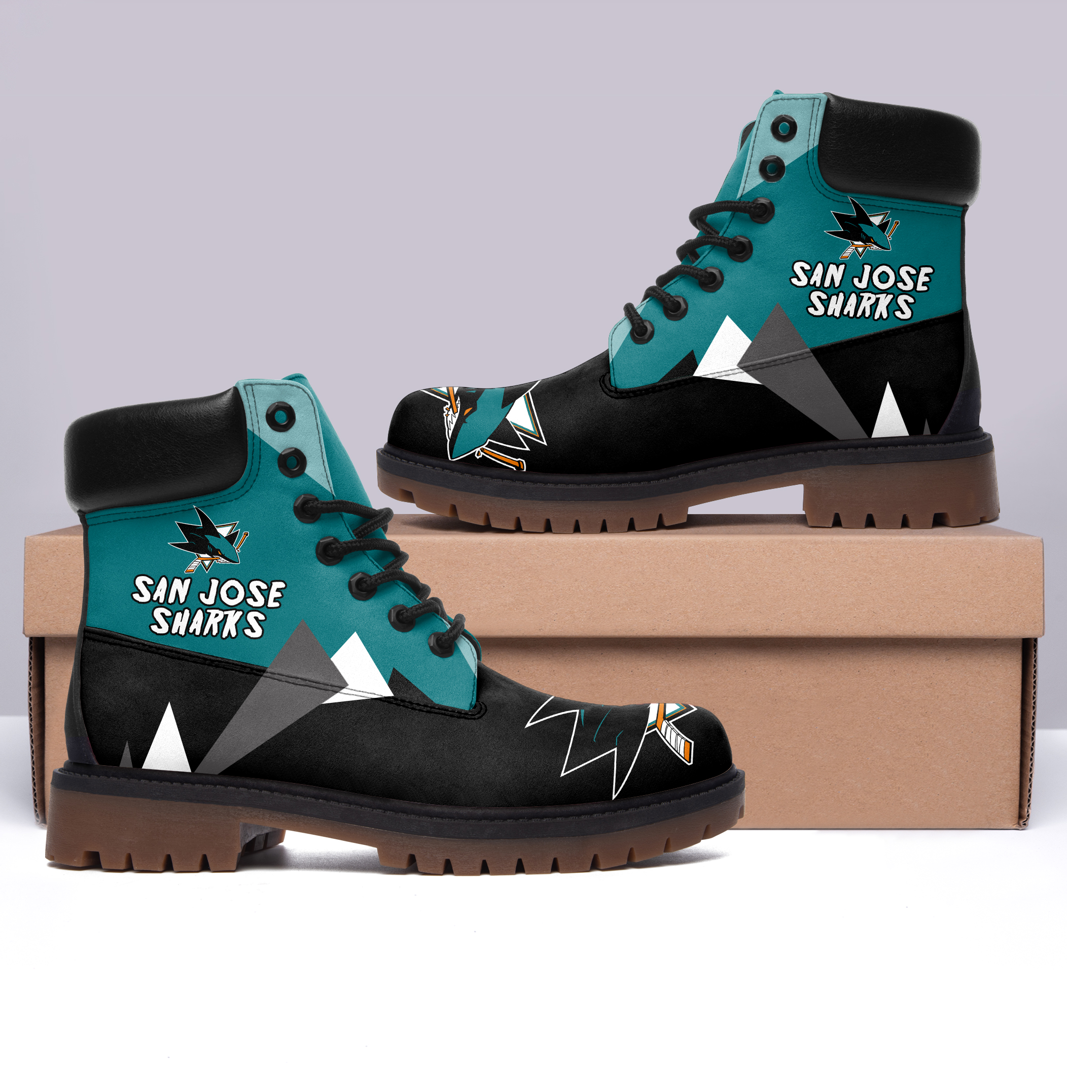 JWFancy San Jose Sharks Boots Shoes For Men And Women