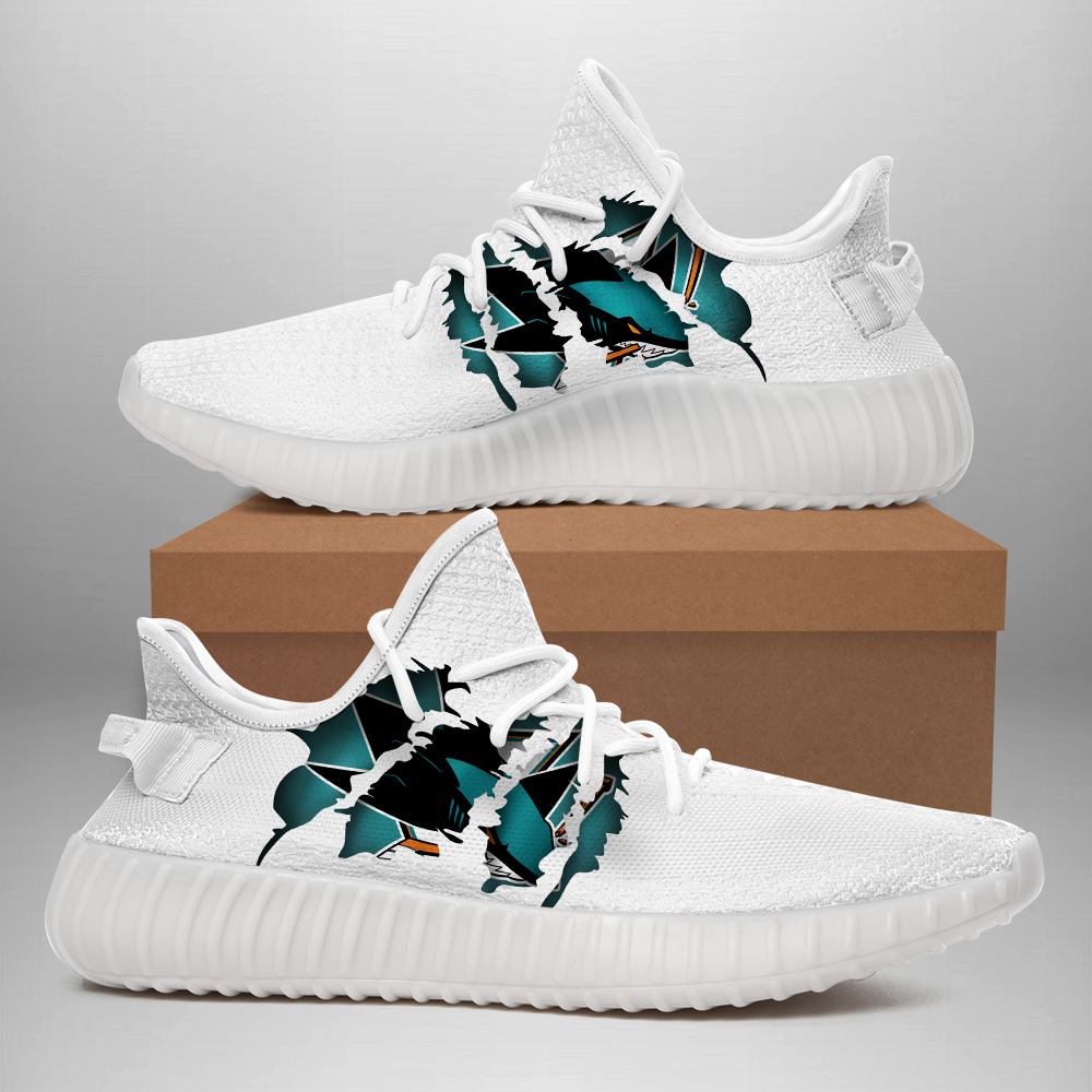 JWFancy San Jose Sharks Yeezy Boost Shoes For Men And Women