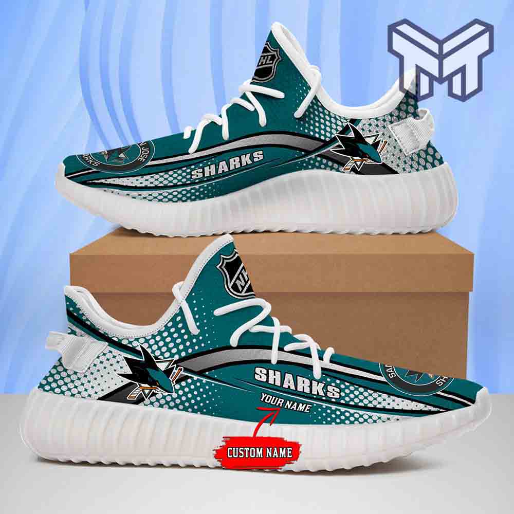 JWFancy San Jose Sharks Yeezy Boost Shoes For Men And Women