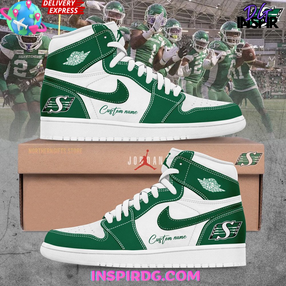 JWFancy Saskatchewan Roughriders AJ1 High Sneakers Shoes For Men And Women