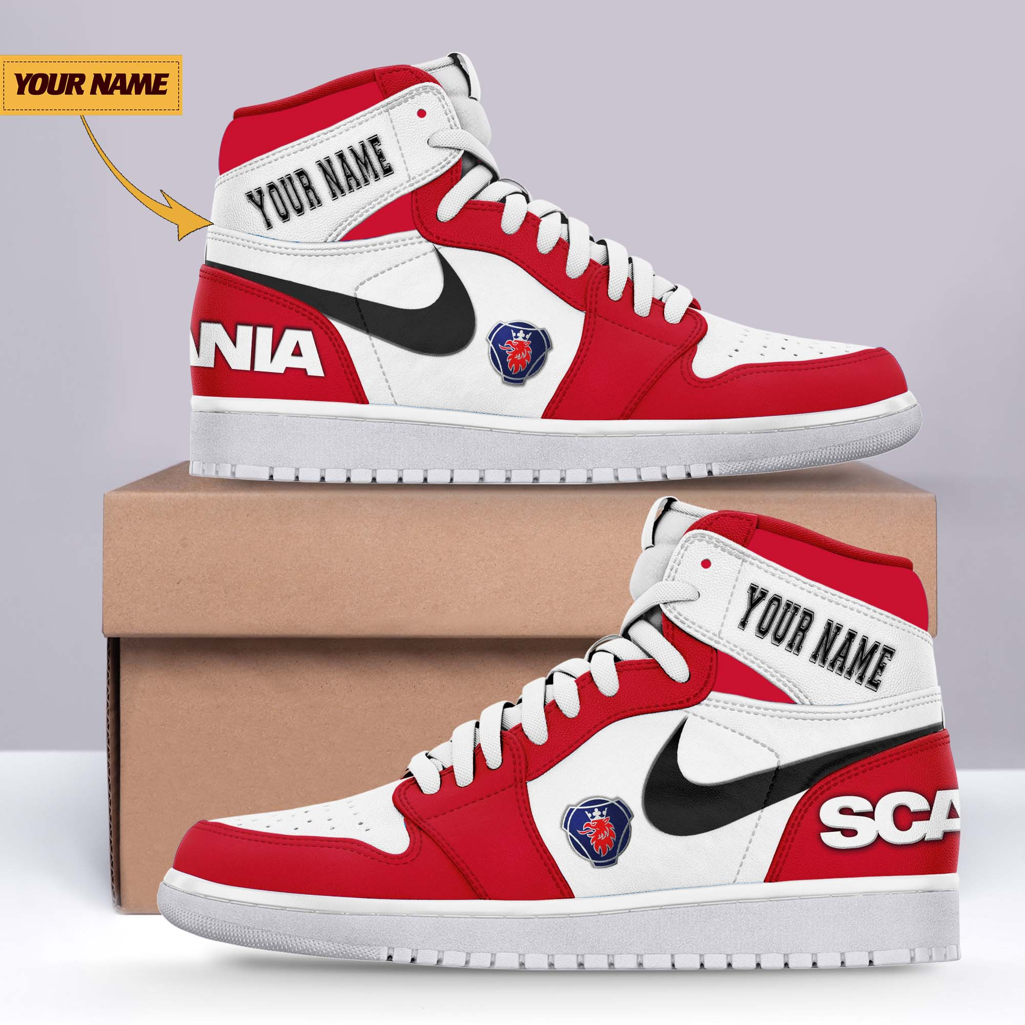 JWFancy Scania AJ1 High Sneakers Shoes For Men And Women