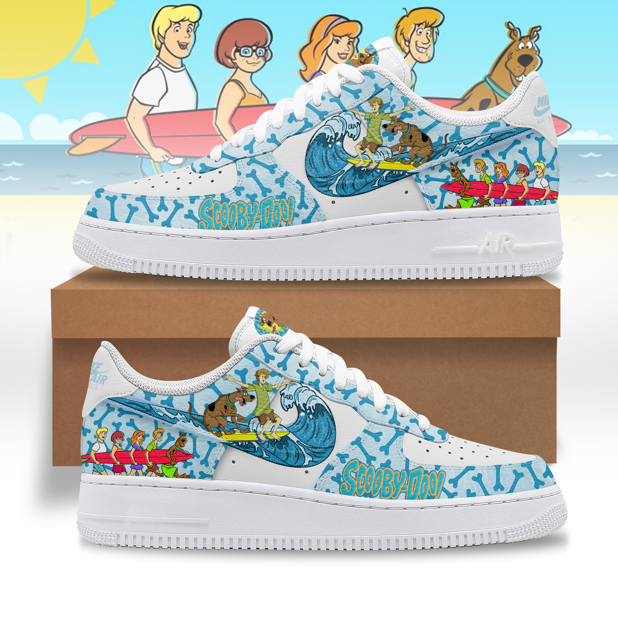 JWFancy Scooby Doo Air Low-Top Sneakers Shoes For Men And Women
