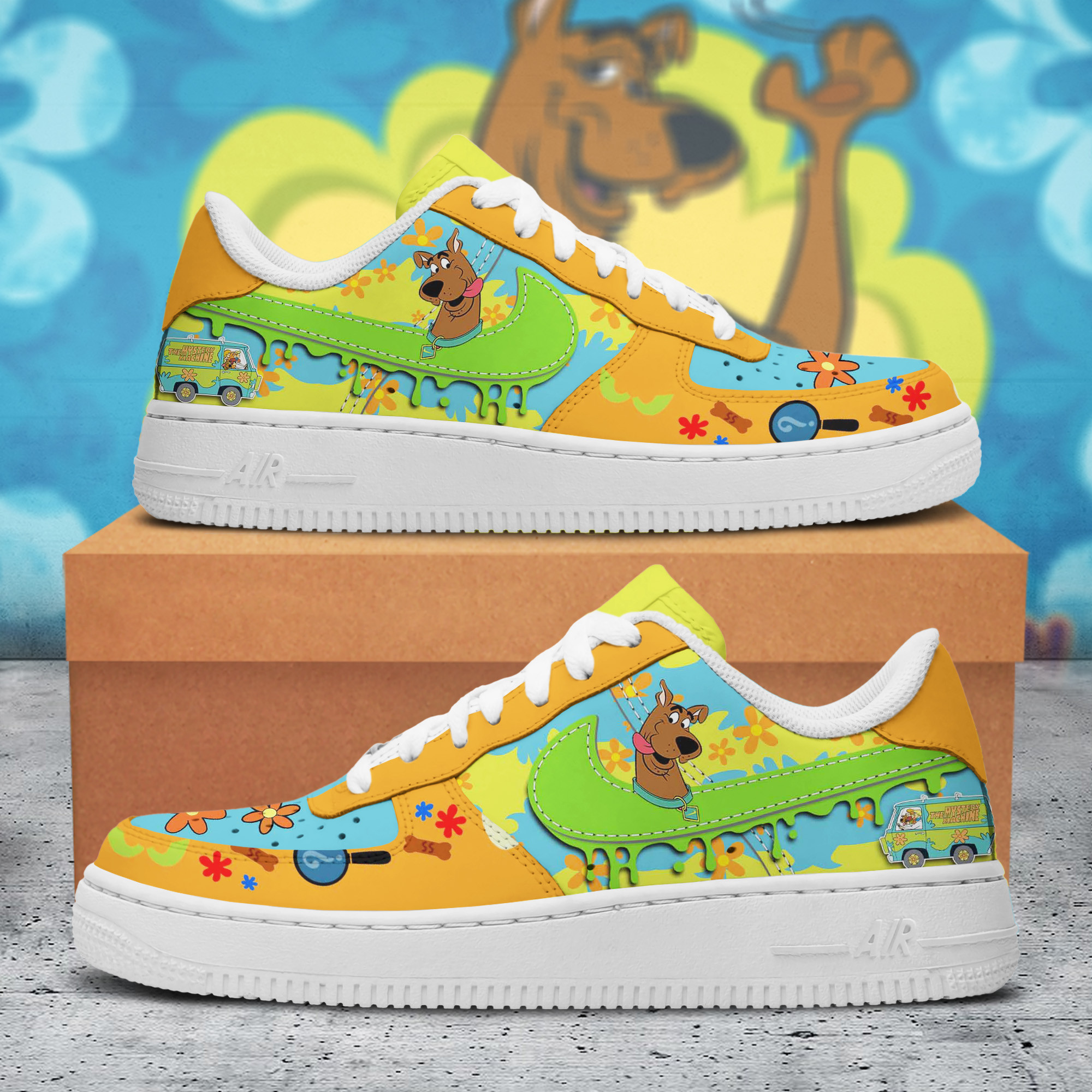 JWFancy Scooby-Doo Air Low-Top Sneakers Shoes For Men And Women