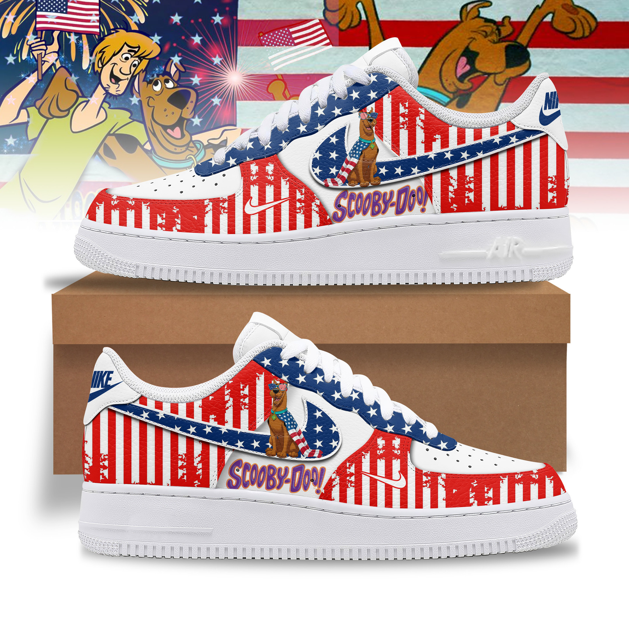 JWFancy Scooby Doo Air Low-Top Sneakers Shoes For Men And Women
