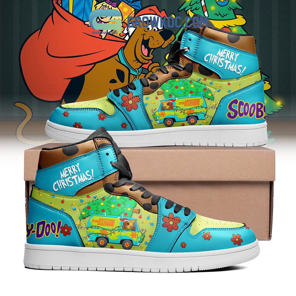 JWFancy Scooby Doo AJ1 High Sneakers Shoes For Men And Women