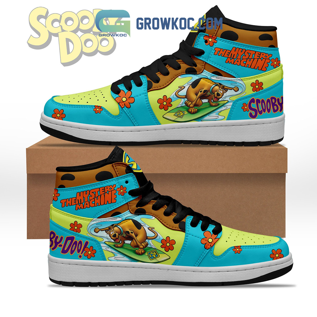 JWFancy Scooby Doo AJ1 High Sneakers Shoes For Men And Women