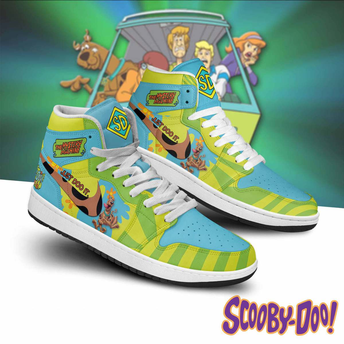 JWFancy Scooby Doo AJ1 High Sneakers Shoes For Men And Women
