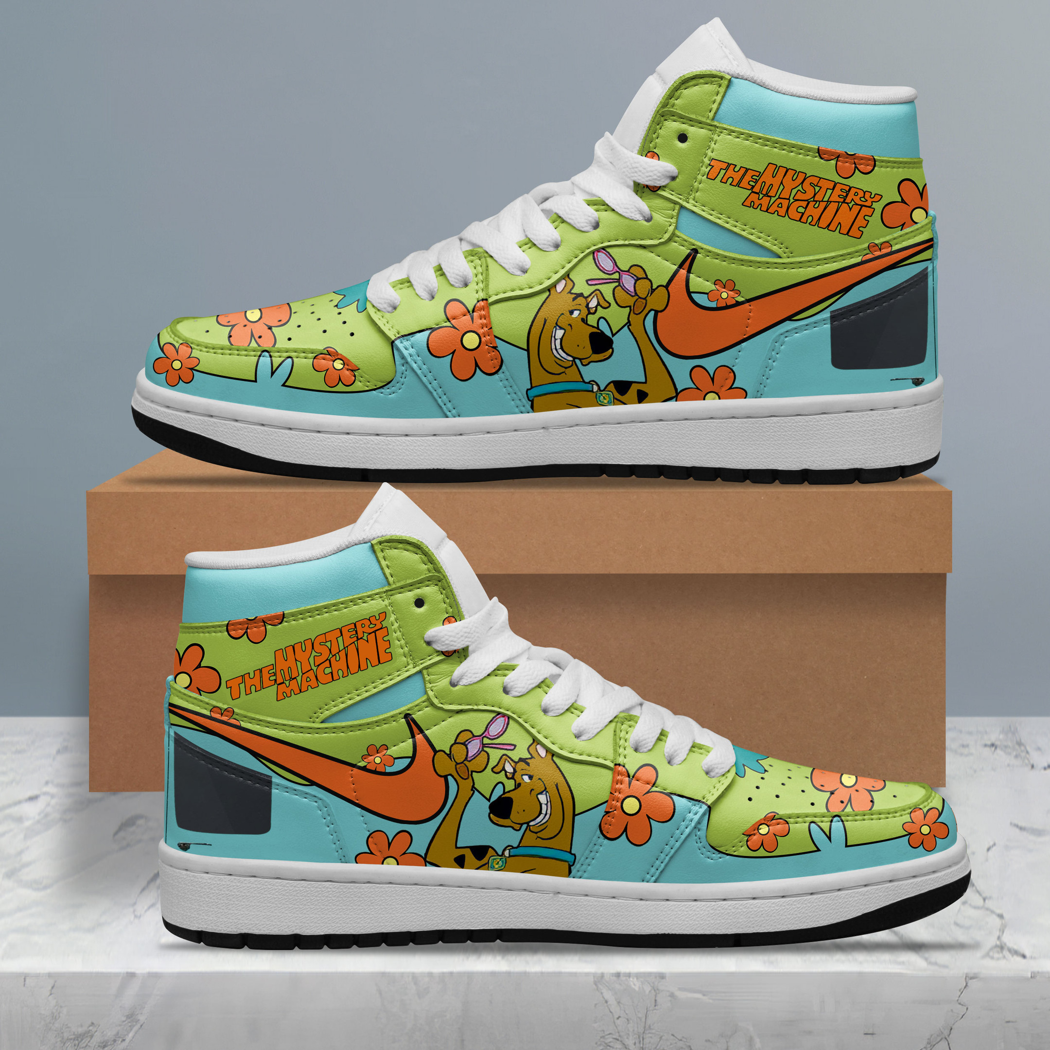 JWFancy Scooby-Doo AJ1 High Sneakers Shoes For Men And Women