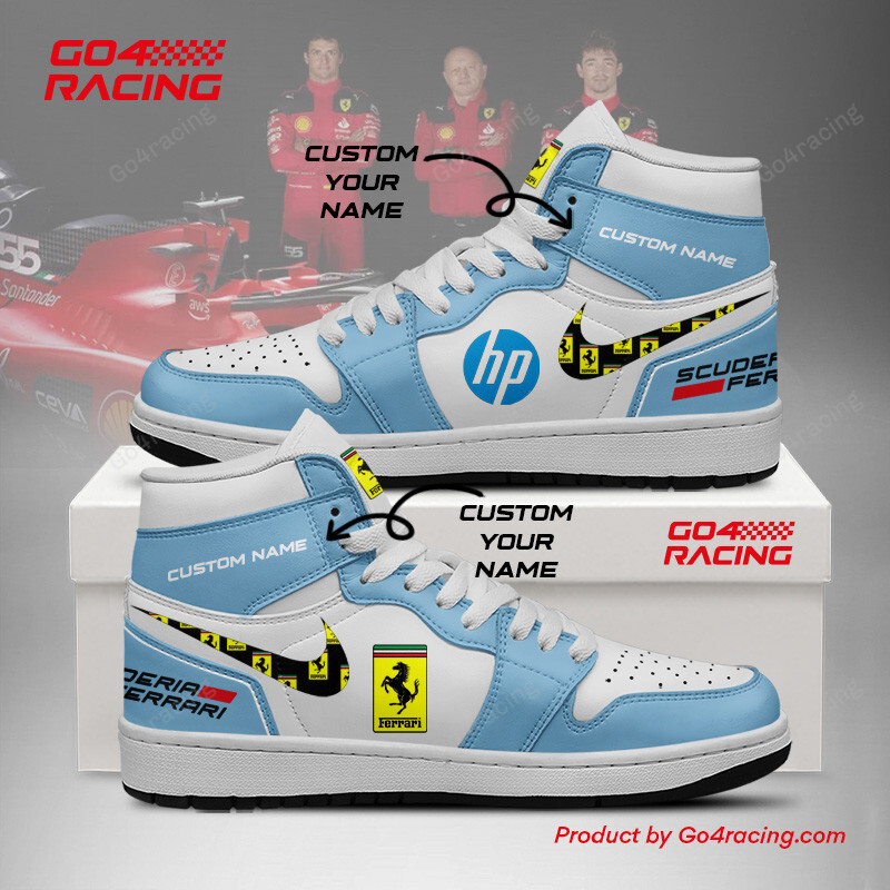 JWFancy Scuderia Ferrari AJ1 High Sneakers Shoes For Men And Women