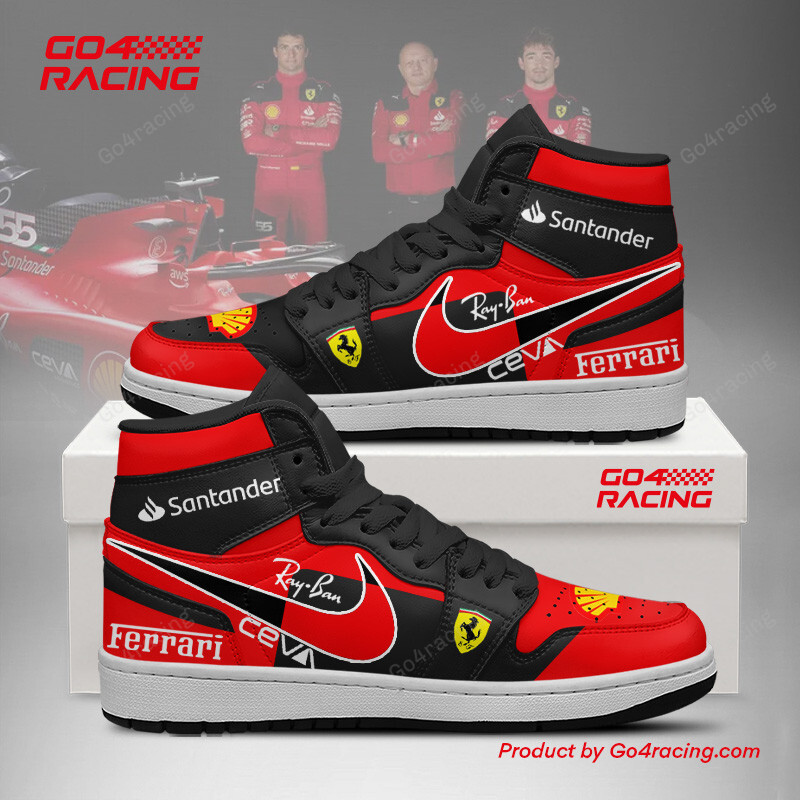 JWFancy Scuderia Ferrari AJ1 High Sneakers Shoes For Men And Women