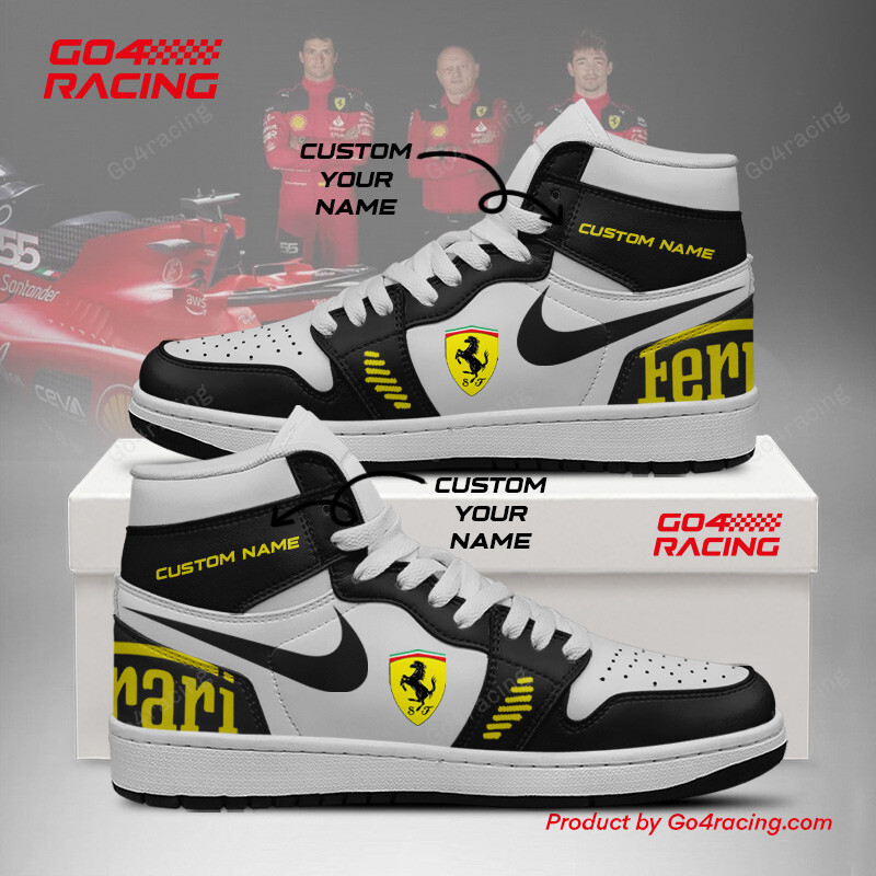 JWFancy Scuderia Ferrari AJ1 High Sneakers Shoes For Men And Women
