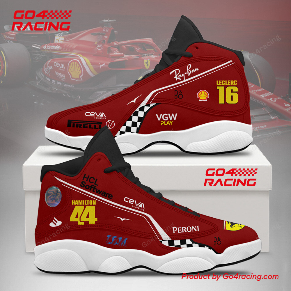 JWFancy Scuderia Ferrari AJ13 Sneakers Shoes For Men And Women