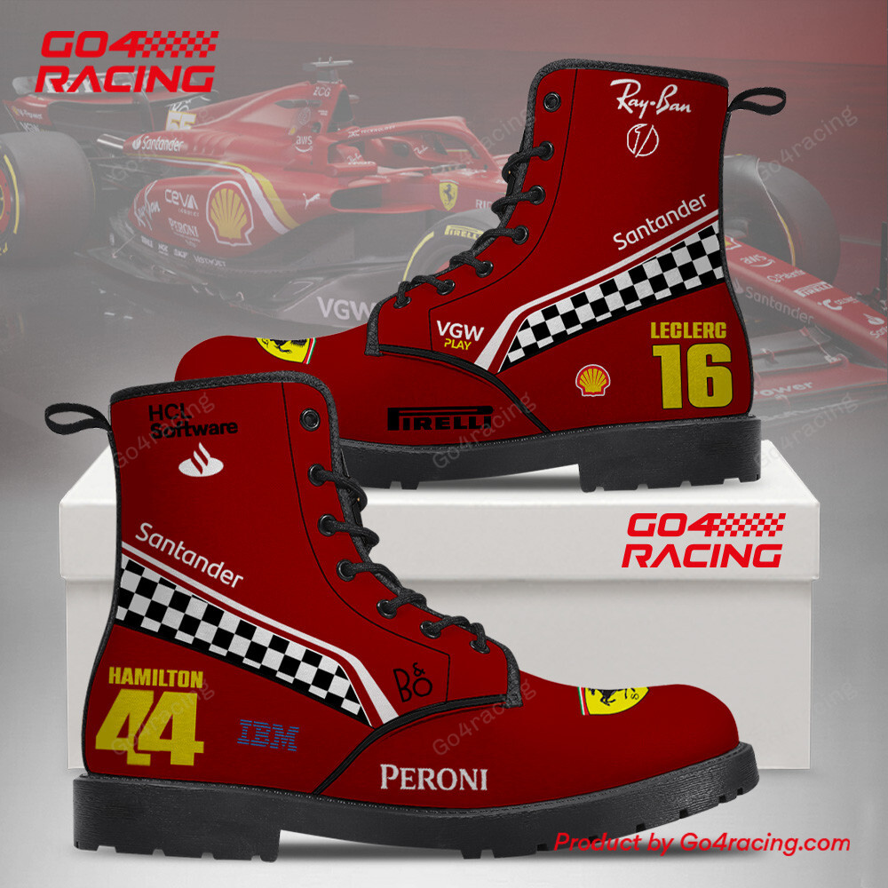 JWFancy Scuderia Ferrari Boots Shoes For Men And Women