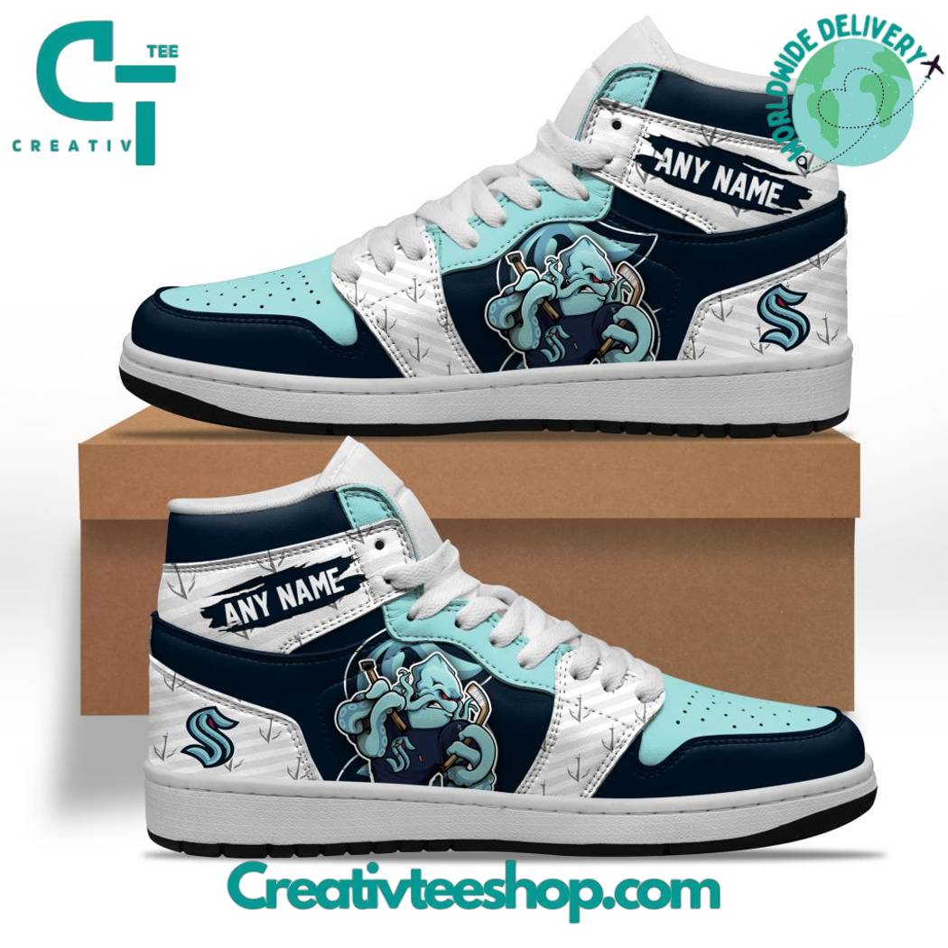 JWFancy Seattle Kraken  AJ1 High Sneakers Shoes For Men And Women