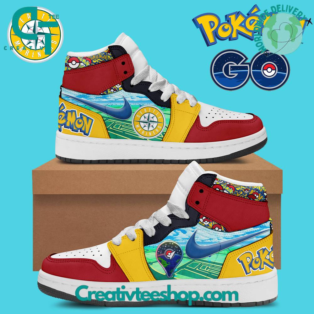 JWFancy Seattle Mariners AJ1 High Sneakers Shoes For Men And Women
