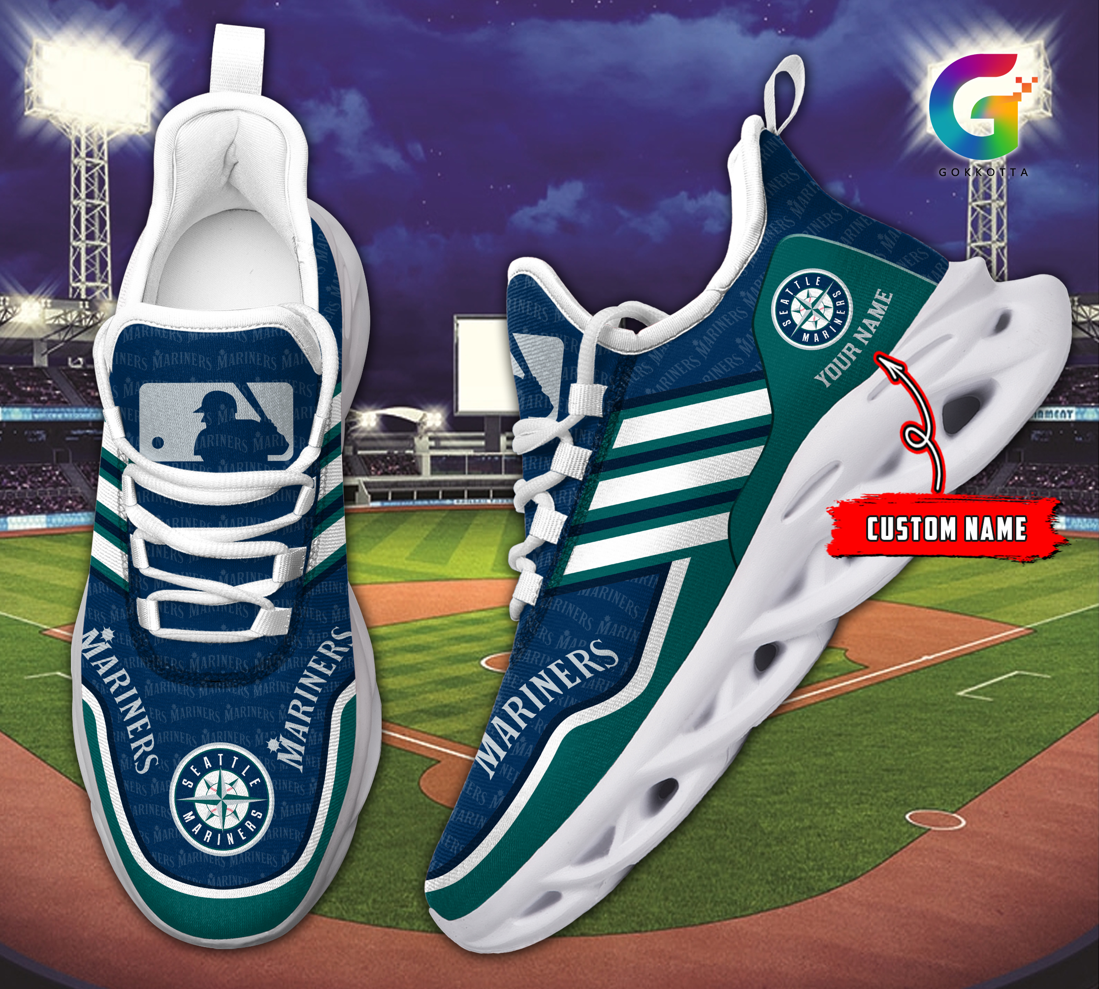JWFancy Seattle Mariners MLB Max Soul Shoes Sneakers For Men And Women