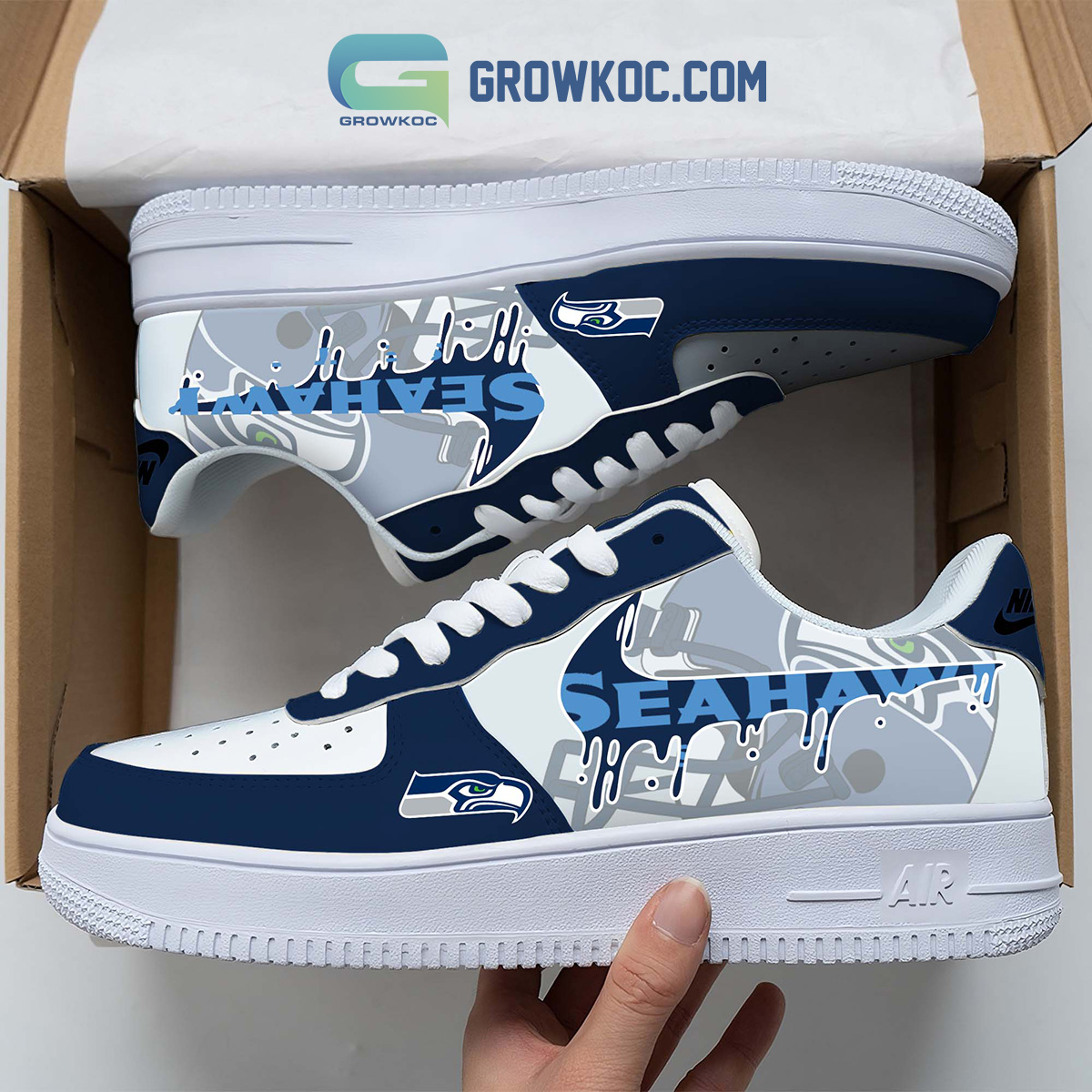 JWFancy Seattle Seahawks Air Low-Top Sneakers Shoes For Men And Women
