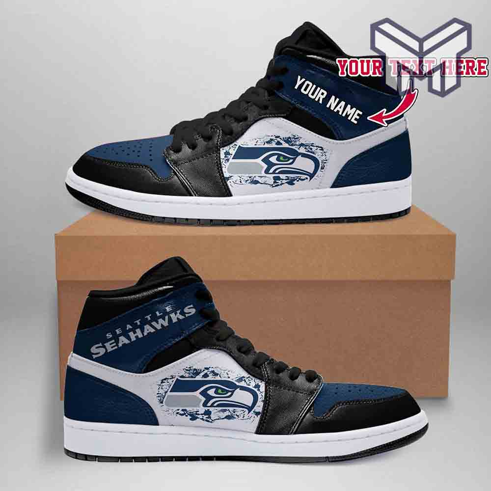 JWFancy Seattle Seahawks AJ1 High Sneakers Shoes For Men And Women