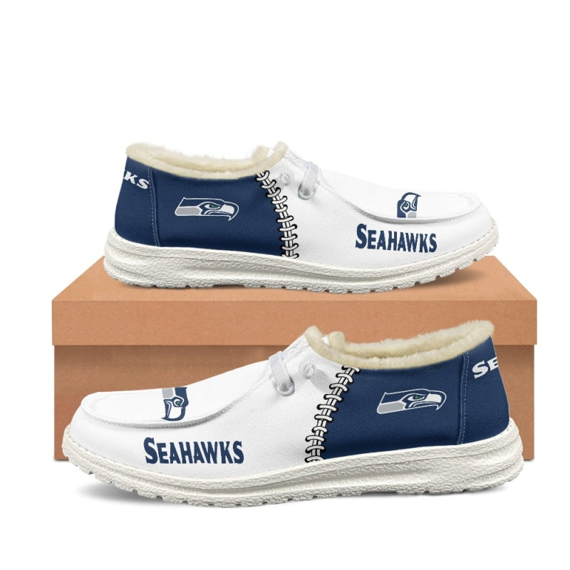 JWFancy Seattle Seahawks Hey Dude Shoes Wally Men's Lace Up Loafers Comfortable For Men And Women