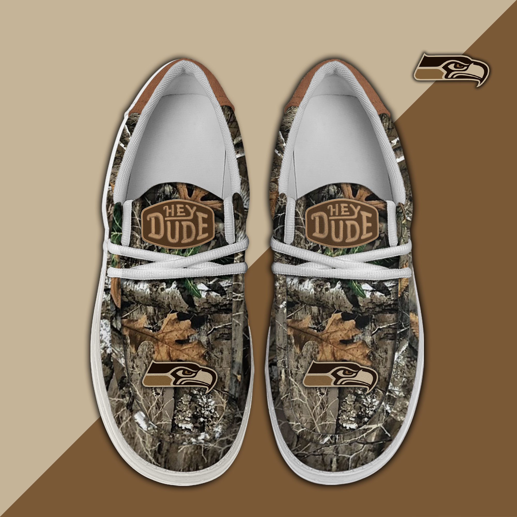 JWFancy Seattle Seahawks Hey Dude Shoes Wally Men's Lace Up Loafers Comfortable For Men And Women