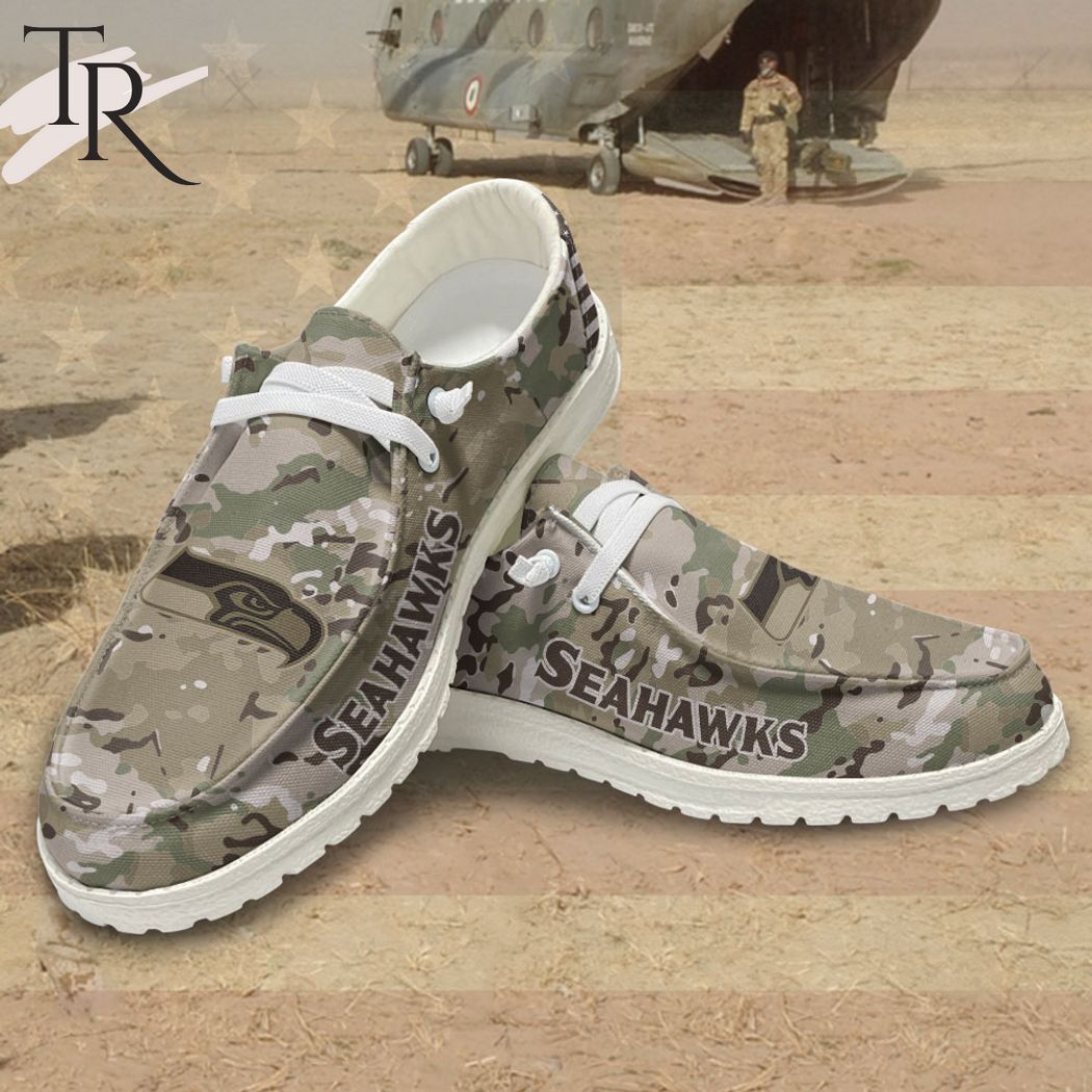 JWFancy Seattle Seahawks Hey Dude Shoes Wally Men's Lace Up Loafers Comfortable For Men And Women