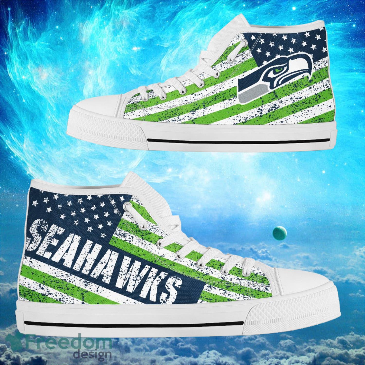 JWFancy Seattle Seahawks High Top Canvas Sneakers Shoes For Men And Women