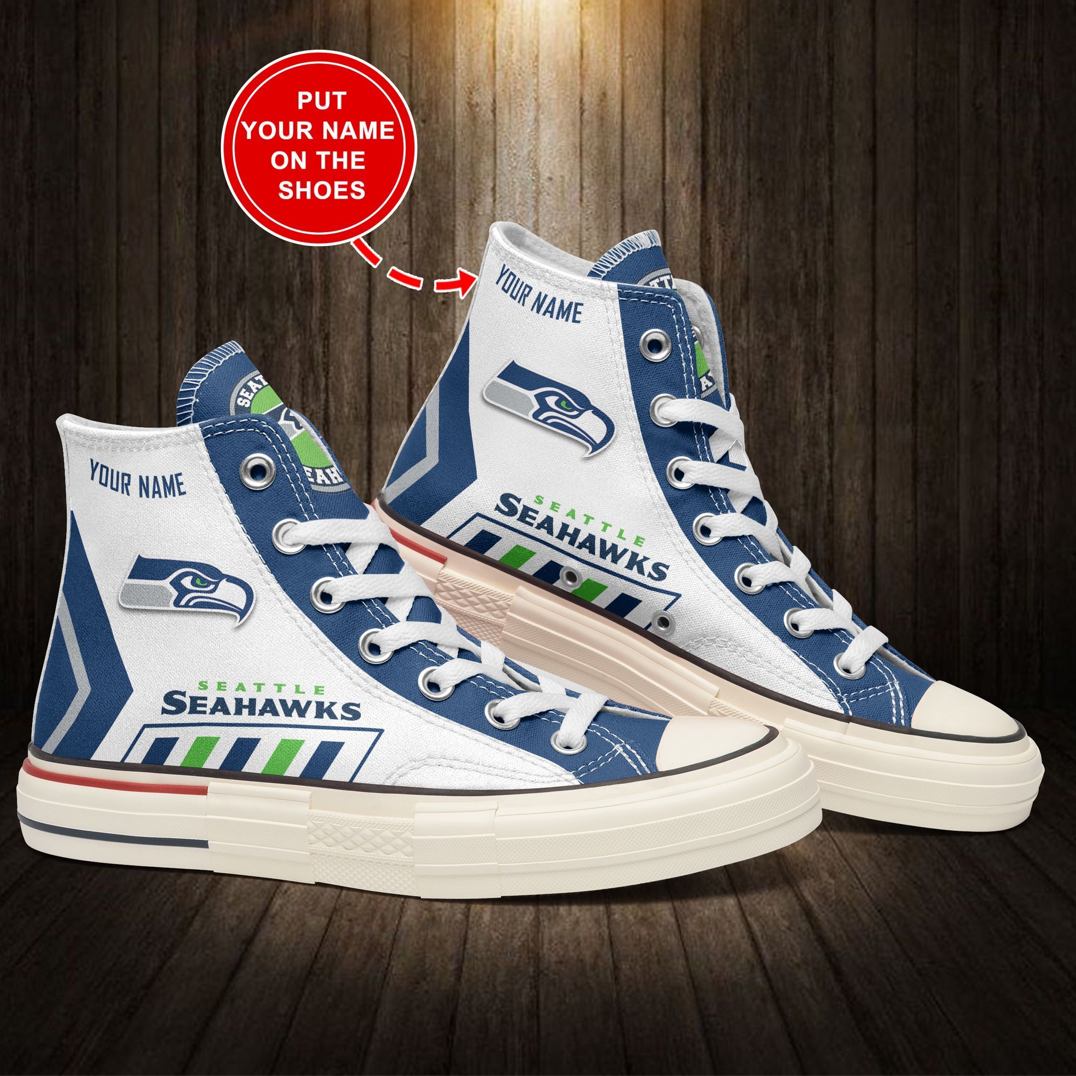 JWFancy Seattle Seahawks High Top Canvas Sneakers Shoes For Men And Women