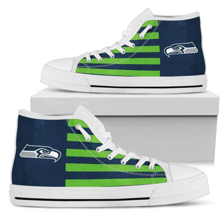 JWFancy Seattle Seahawks High Top Canvas Sneakers Shoes For Men And Women