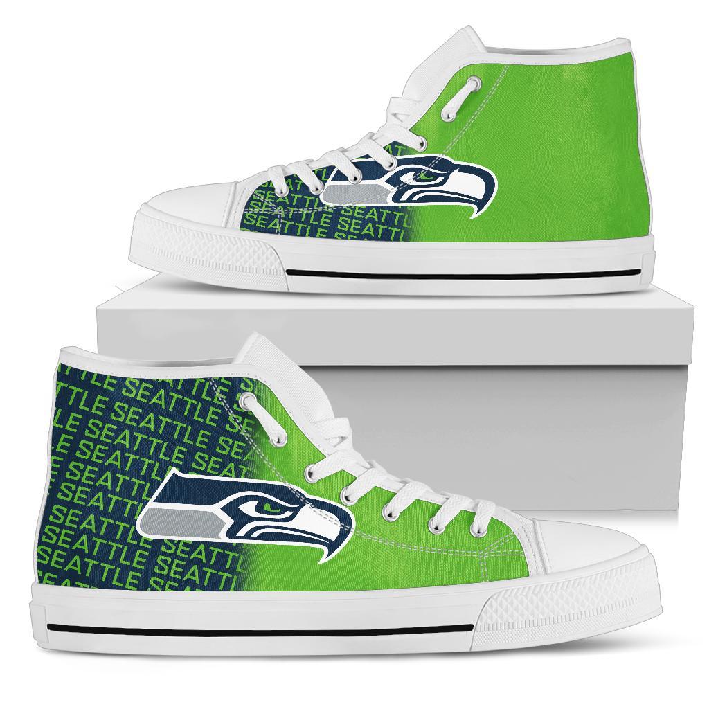 JWFancy Seattle Seahawks High Top Canvas Sneakers Shoes For Men And Women