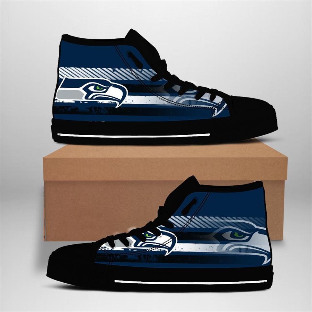 JWFancy Seattle Seahawks High Top Canvas Sneakers Shoes For Men And Women