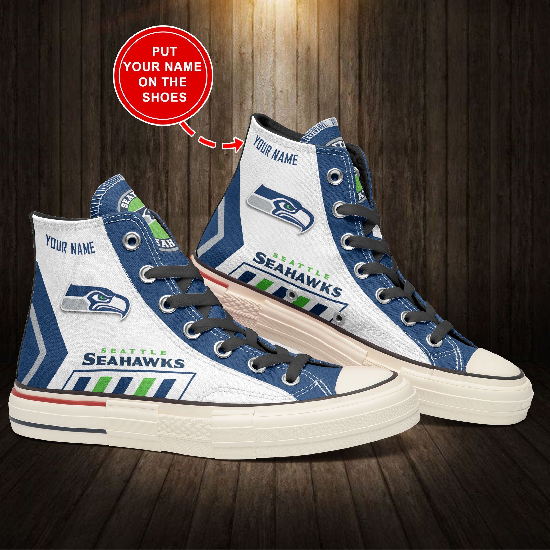 JWFancy Seattle Seahawks High Top Canvas Sneakers Shoes For Men And Women