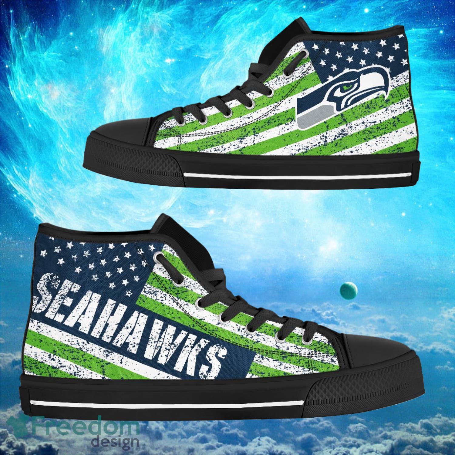 JWFancy Seattle Seahawks High Top Canvas Sneakers Shoes For Men And Women