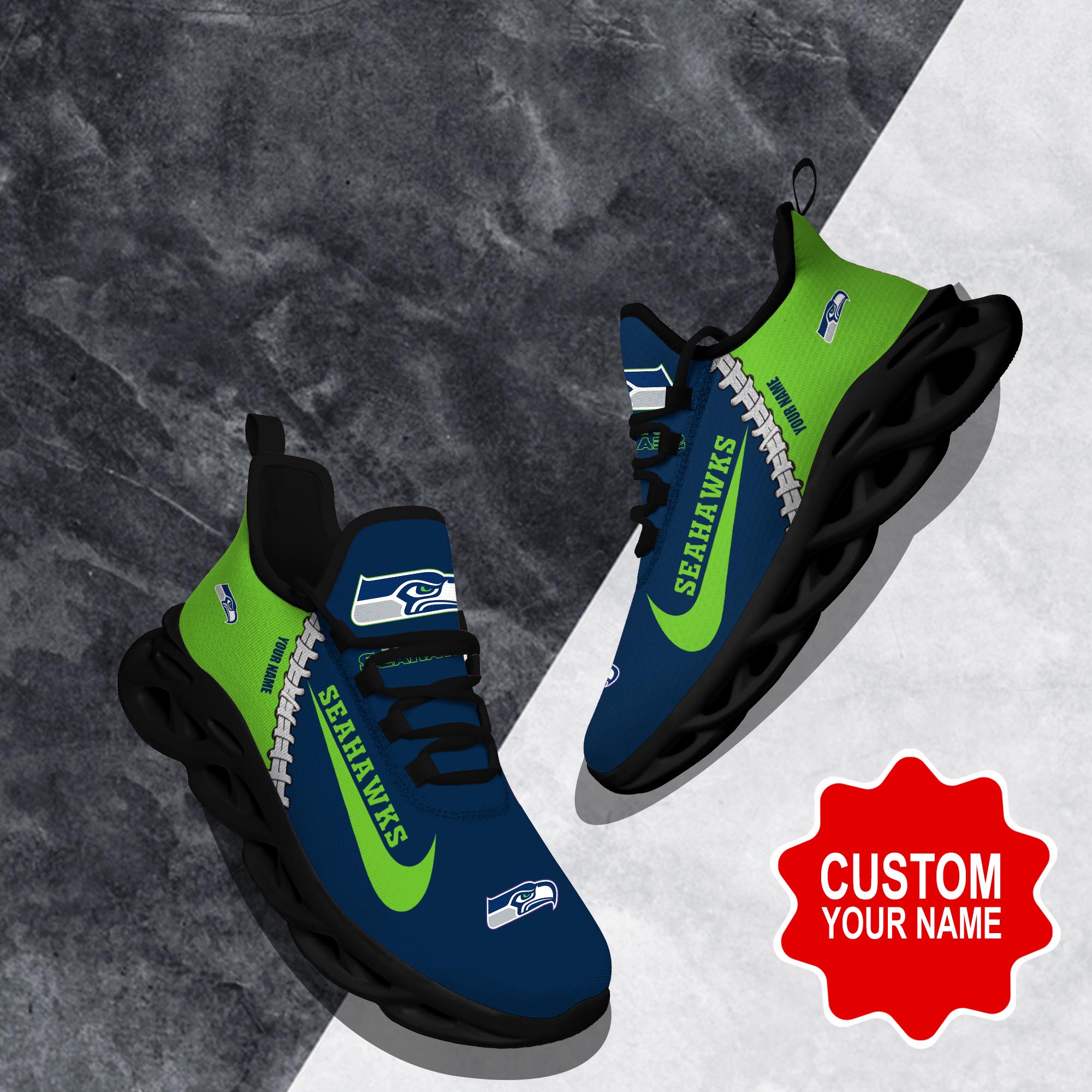 JWFancy Seattle Seahawks Max Soul Shoes Sneakers For Men And Women