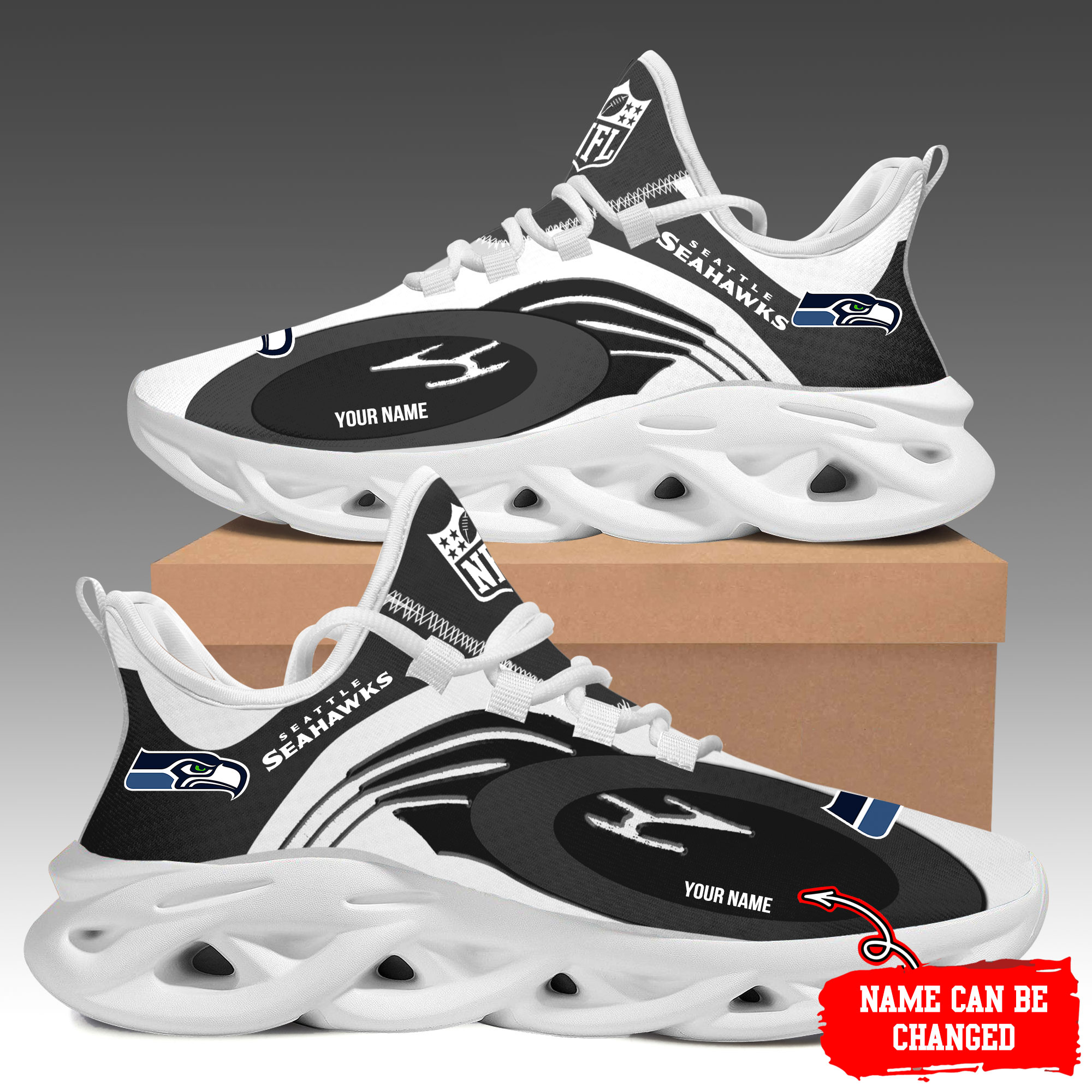 JWFancy Seattle Seahawks Max Soul Shoes Sneakers For Men And Women