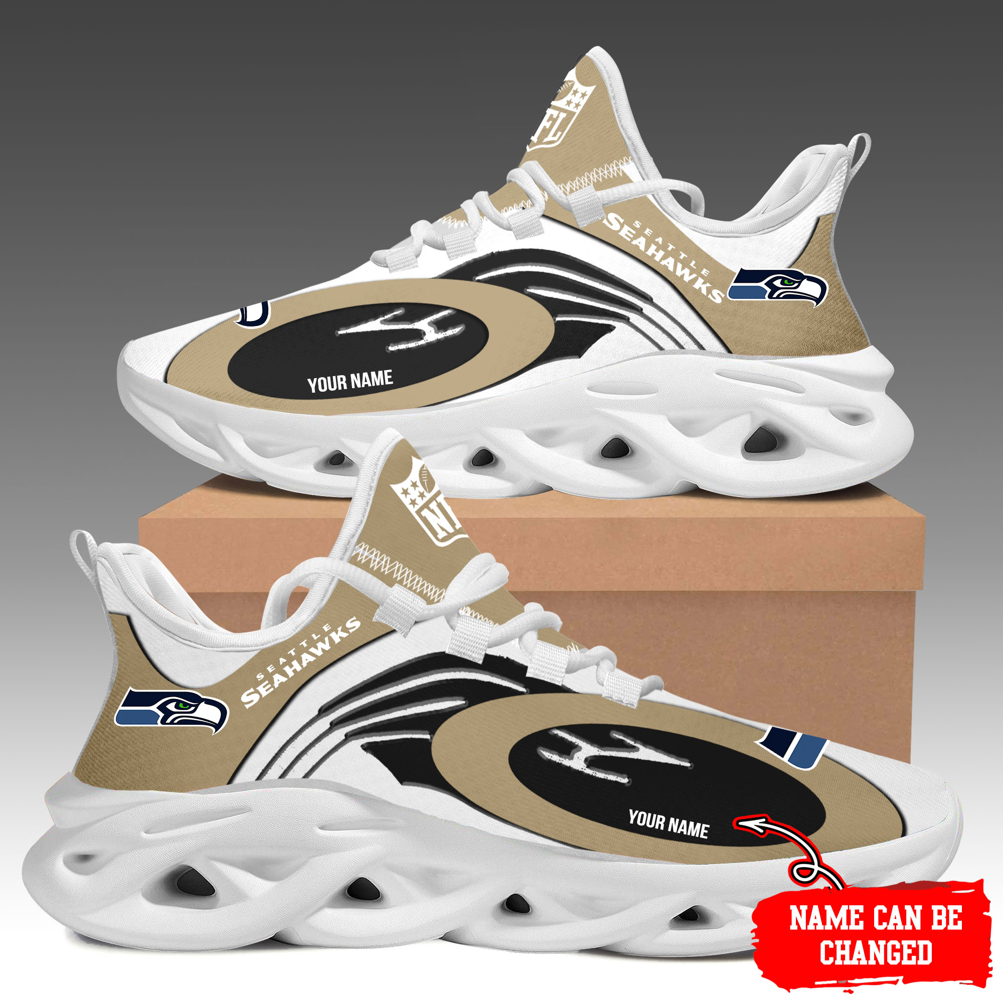 JWFancy Seattle Seahawks Max Soul Shoes Sneakers For Men And Women