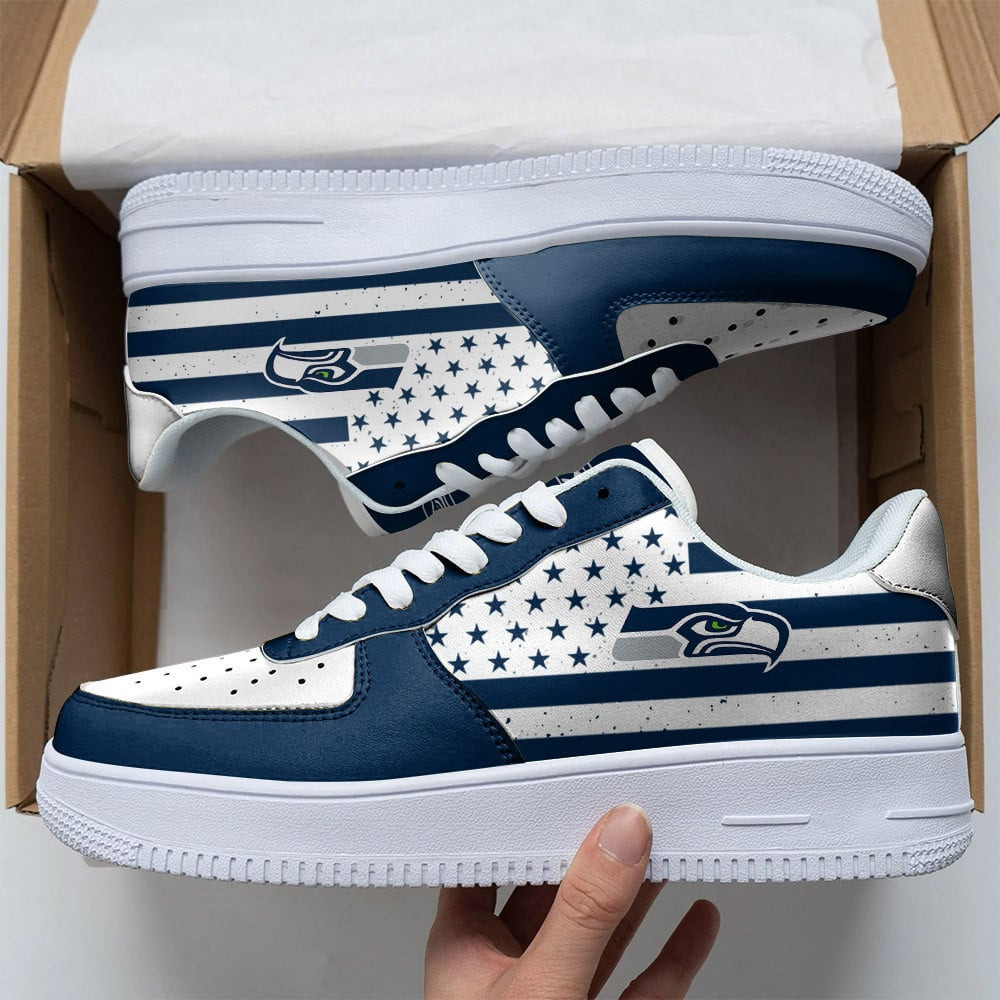 JWFancy Seattle Seahawks NFL Air Low-Top Sneakers Shoes For Men And Women