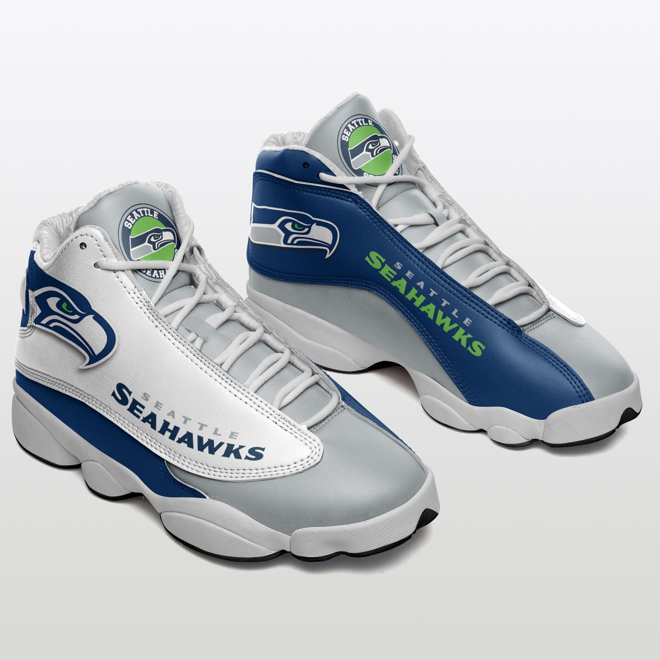 JWFancy Seattle Seahawks NFL AJ13 Sneakers Shoes For Men And Women