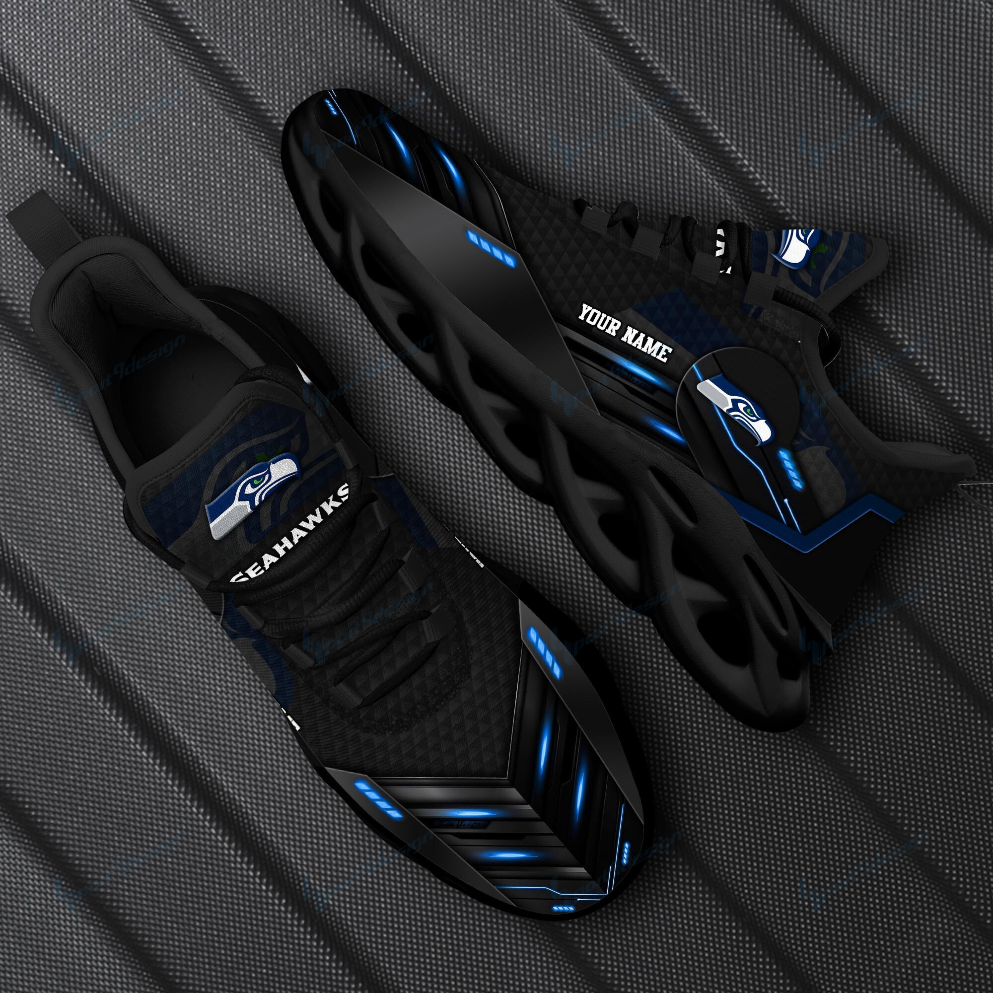 JWFancy Seattle Seahawks NFL Max Soul Shoes Sneakers For Men And Women