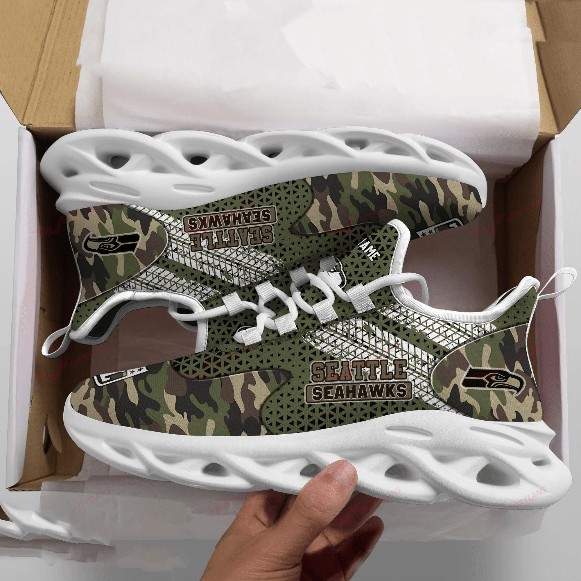 JWFancy Seattle Seahawks NFL Max Soul Shoes Sneakers For Men And Women