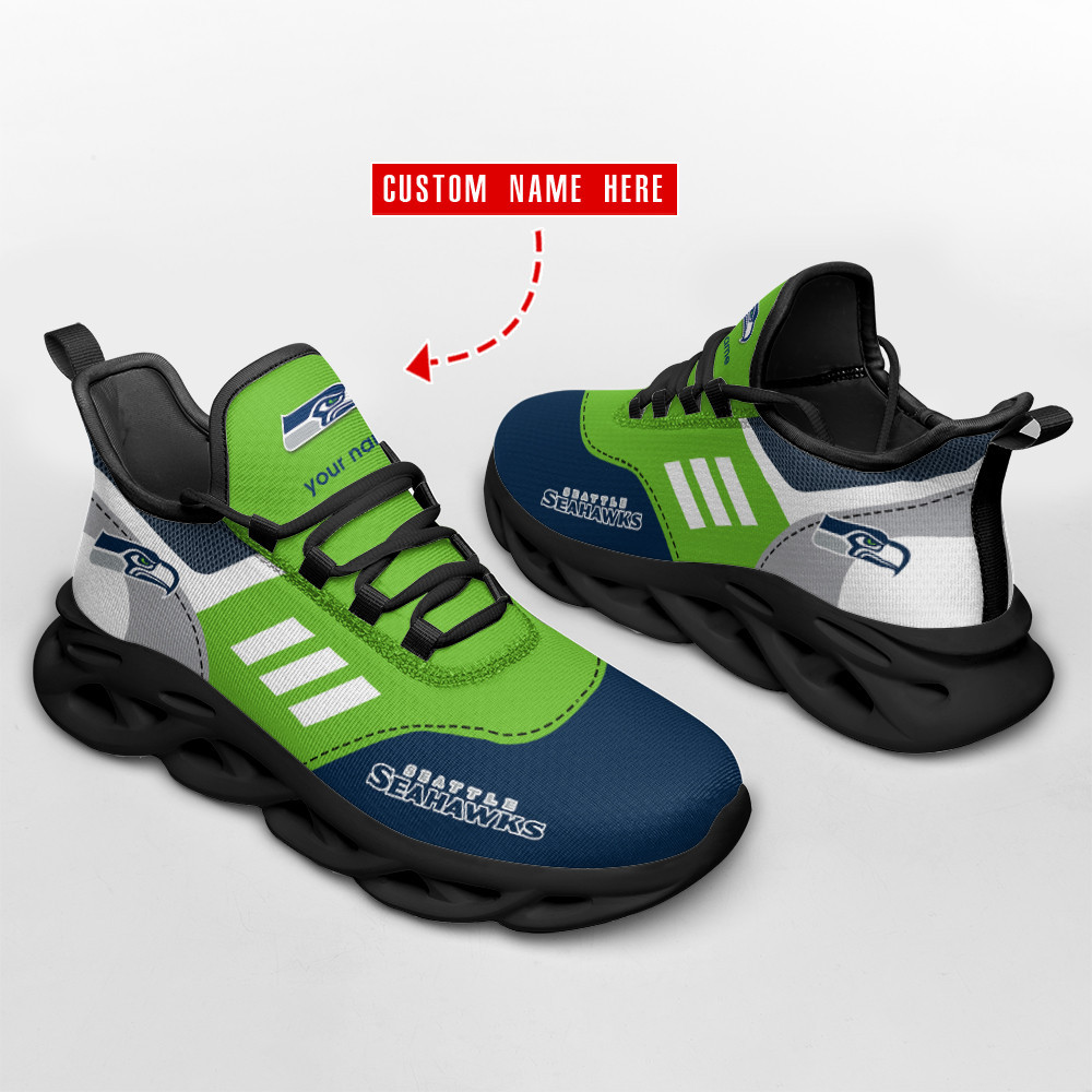 JWFancy Seattle Seahawks NFL Max Soul Shoes Sneakers For Men And Women