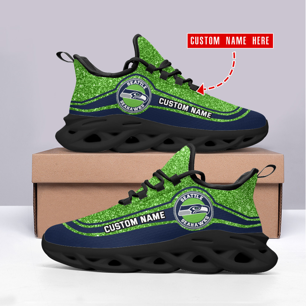 JWFancy Seattle Seahawks NFL Max Soul Shoes Sneakers For Men And Women