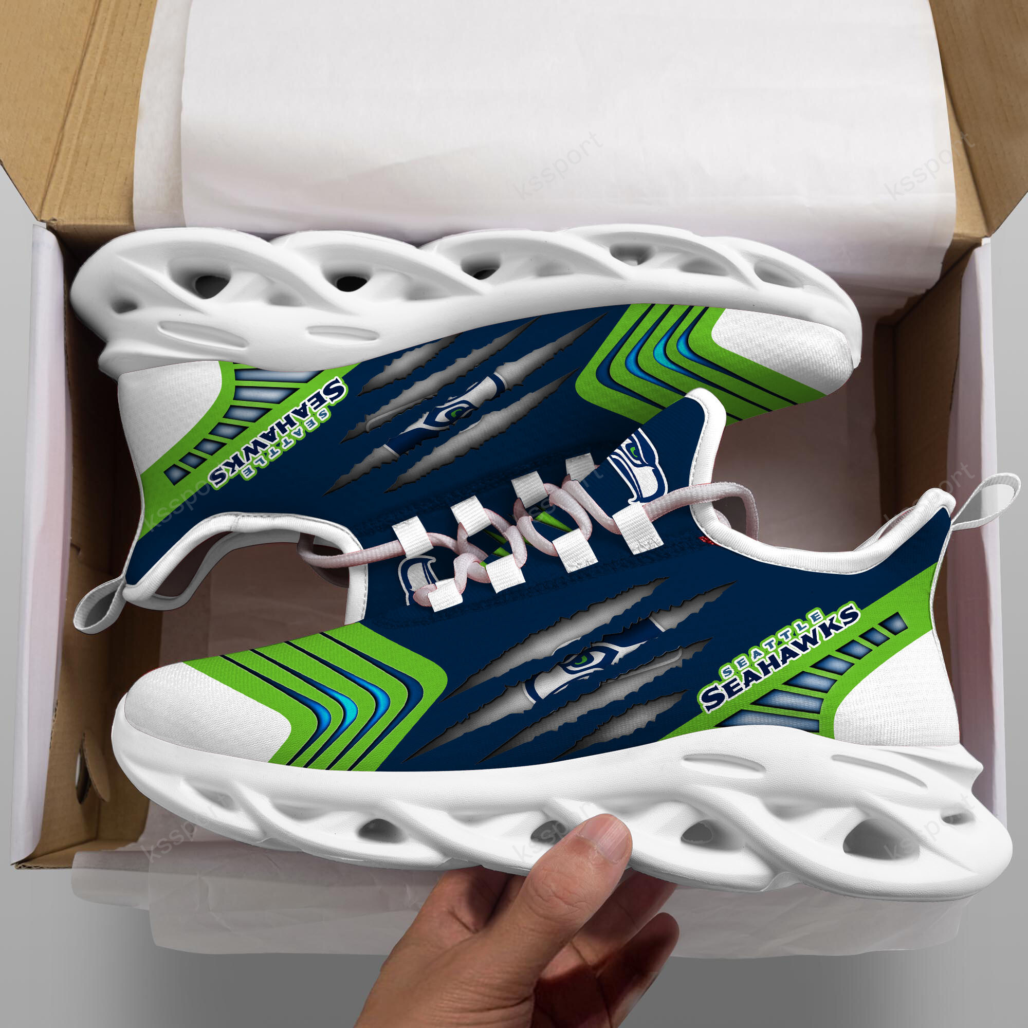 JWFancy Seattle Seahawks NFL Max Soul Shoes Sneakers For Men And Women