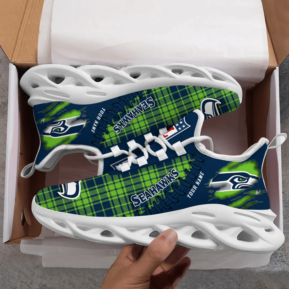 JWFancy Seattle Seahawks NFL Max Soul Shoes Sneakers For Men And Women