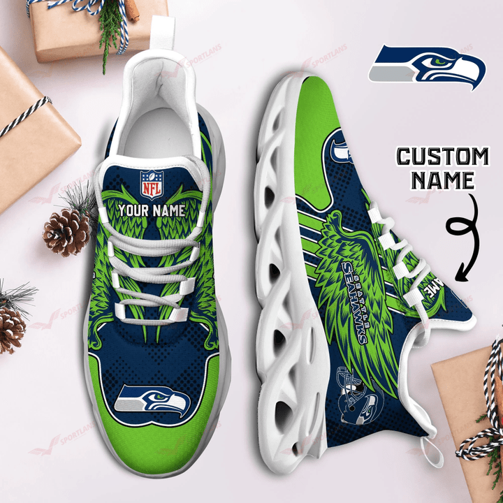 JWFancy Seattle Seahawks NFL Max Soul Shoes Sneakers For Men And Women