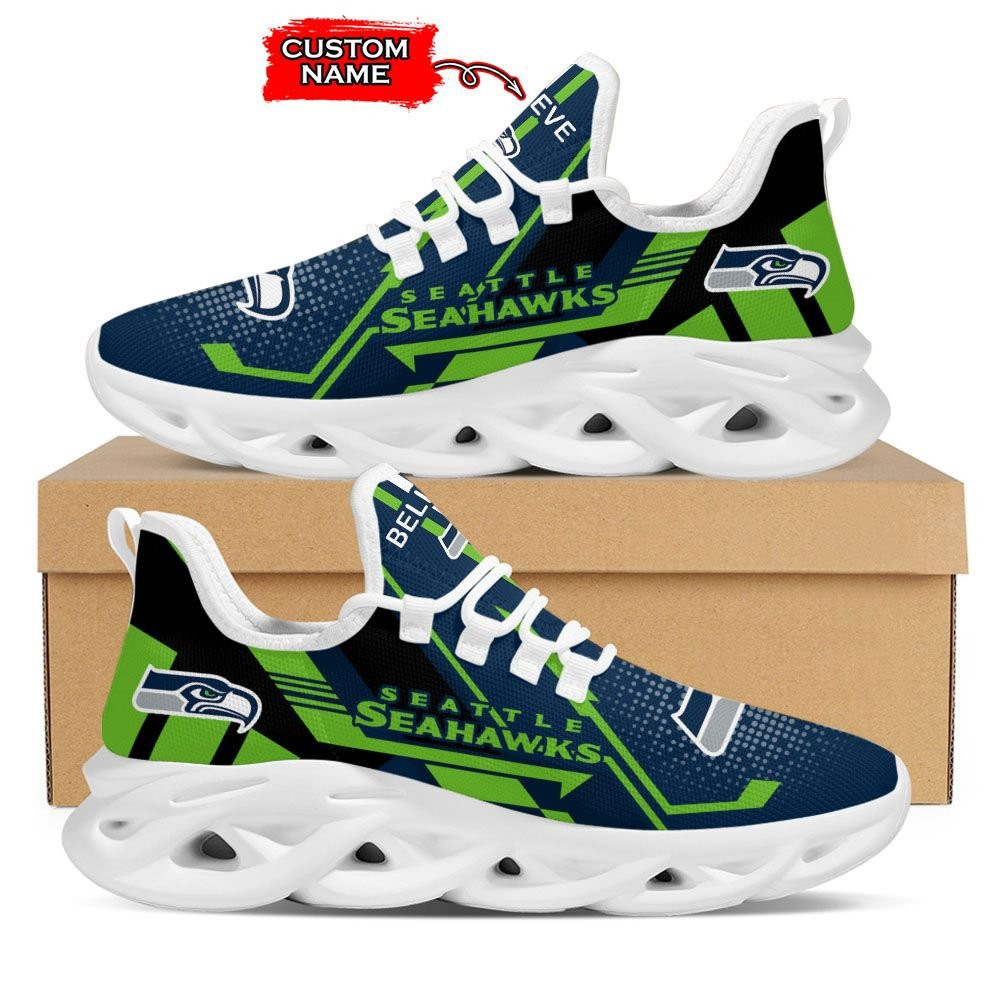 JWFancy Seattle Seahawks NFL Max Soul Shoes Sneakers For Men And Women