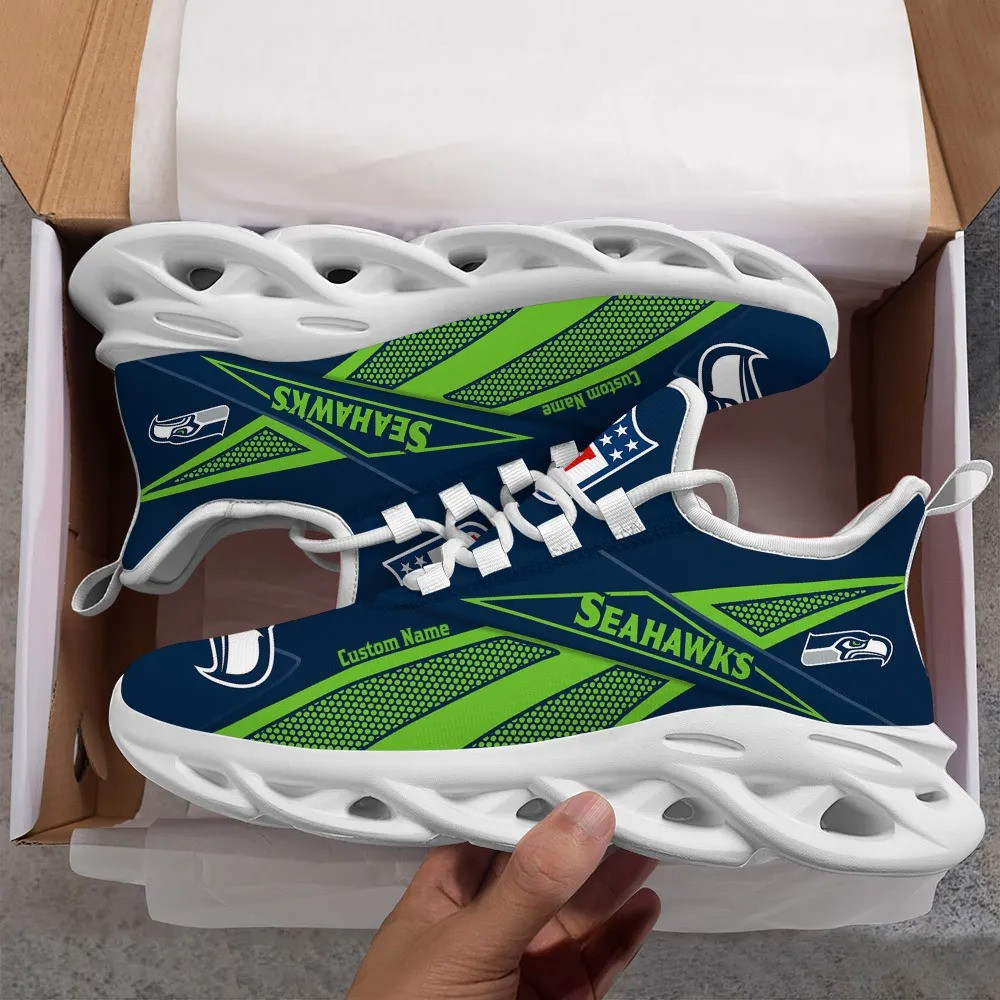 JWFancy Seattle Seahawks NFL Max Soul Shoes Sneakers For Men And Women