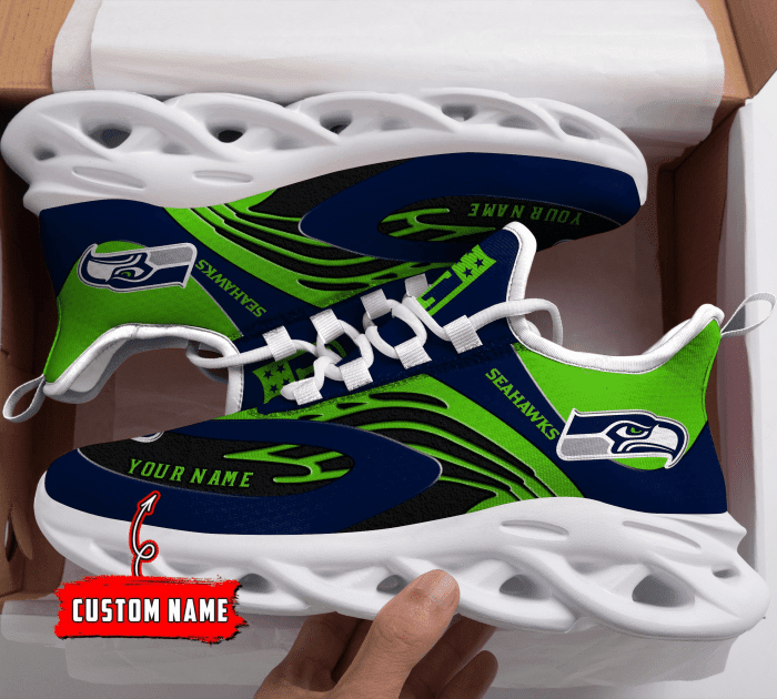JWFancy Seattle Seahawks NFL Max Soul Shoes Sneakers For Men And Women